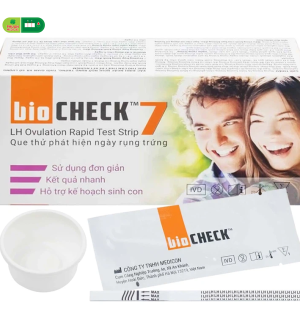 Que thử phát hiện ngày rụng trứng Bio Check cho kết quả trong 5 - 10 phút (7 cái)